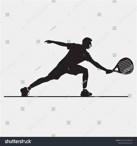 Tennis Padel Player Icon Illustration Paddle Stock Vector Royalty Free