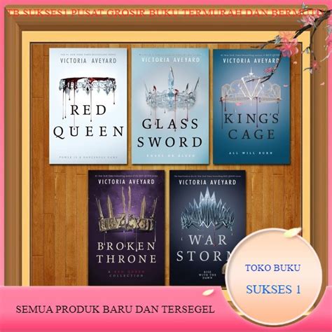 Jual Buku Red Queen Glass Sword Kings Cage Broken Throne War Storm