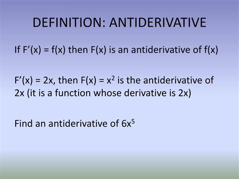 PPT - 7.1: Antiderivatives PowerPoint Presentation, free download - ID ...