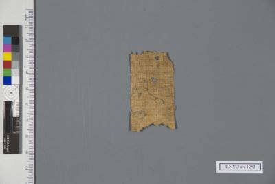 Papyrus Fragment P Nyu Inv New York University Collection Of