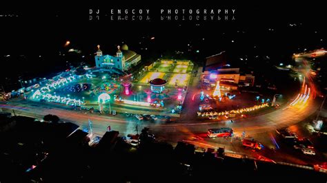 Spectacular Manolo Fortich Centennial Plaza Aerial View At Night