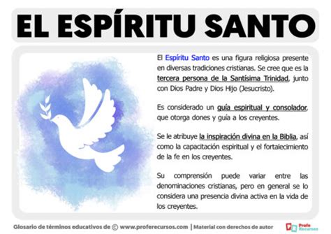 Qu Es El Esp Ritu Santo