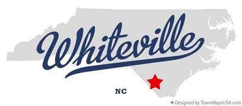 Map of Whiteville, NC, North Carolina