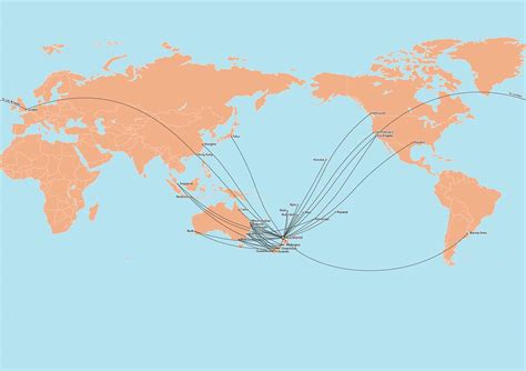 Air New Zealand Route Map Air New Zealand Route Map International