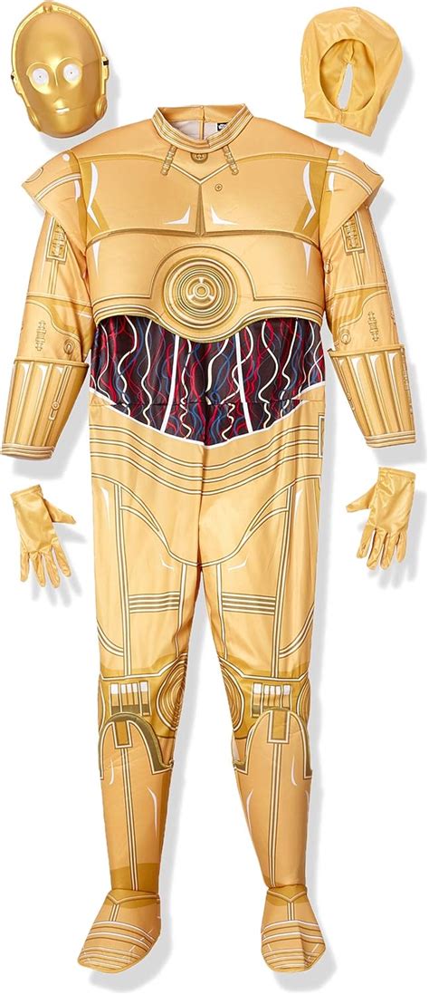 Rubie s Official Star Wars C 3PO Kostüm für Erwachsene Herren