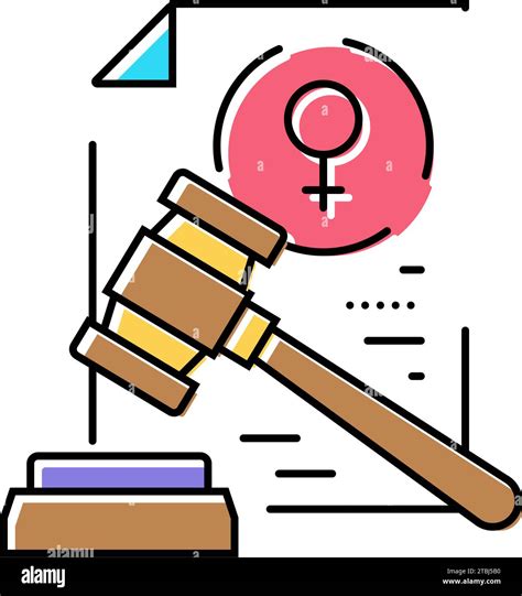 Womens Rights Feminism Woman Color Icon Vector Illustration Stock