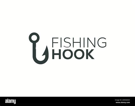 Minimalist Fishing Hook Logo Design Vector Template Fishing Hook