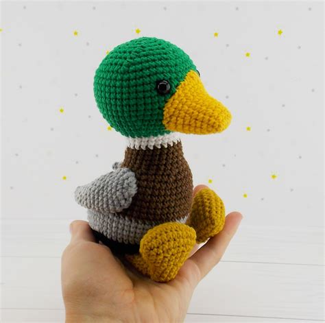 Amigurumi Crochet Pattern Duck Crocheted Mallard Duck Etsy