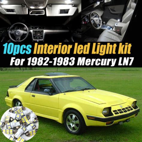 10pc Super White Car Interior Led Light Bulb Kit For 1982 1983 Mercury