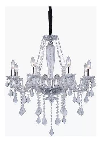 Lustre Candelabro Cristal Maria Teresa 8 Braços Clear Or1167