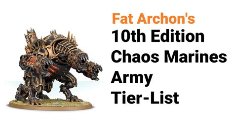 Chaos Space Marines Units Tier List And Index Review For 10th Edition