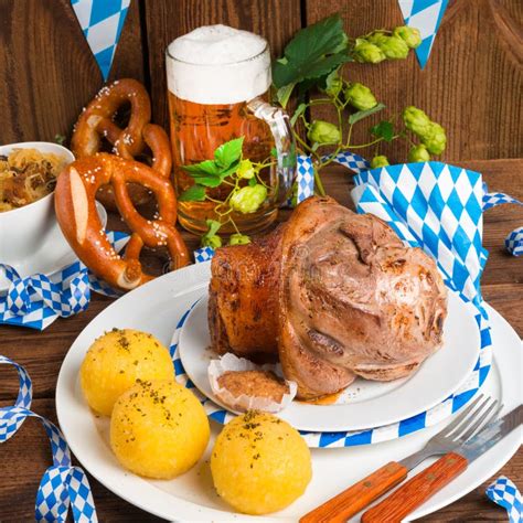 Schweinshaxe - Pork Knuckle On Bavarian Stock Photo - Image: 44736198