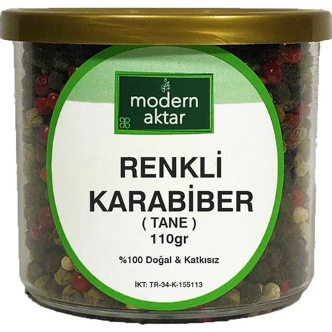 Modern Aktar Doğal Renkli Karabiber Tane 110 gr Fiyatı