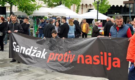 Protest u Novom Pazaru Sandžak protiv nasilja