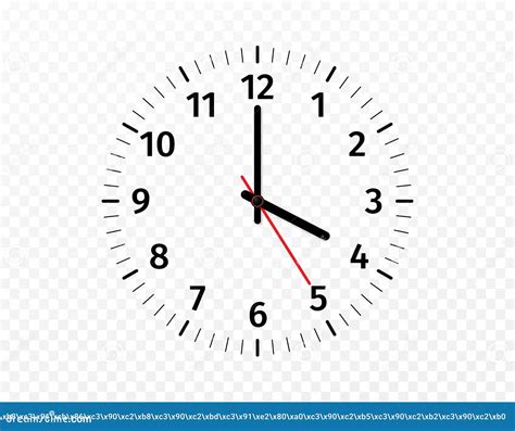 Arri Re Plan Transparent De La Face De L Horloge D Heures Minutes Et