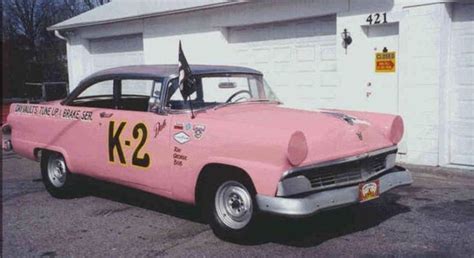 Vintage Pink Race Car