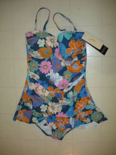 Profile By Gottex Multicolor Floral Rising Sun 1 PC Bandeau Swimdress