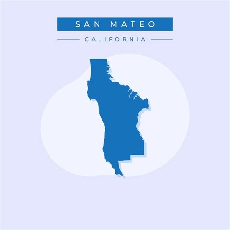 Ilustração Vetorial Vetorial Do Mapa De San Mateo Califórnia Vetor