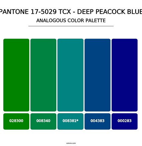 Pantone Tcx Deep Peacock Blue Color Palettes Colorxs