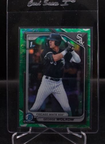 George Wolkow 2024 Bowman Chrome 1st Bowman Lunar Glow Refractor EBay