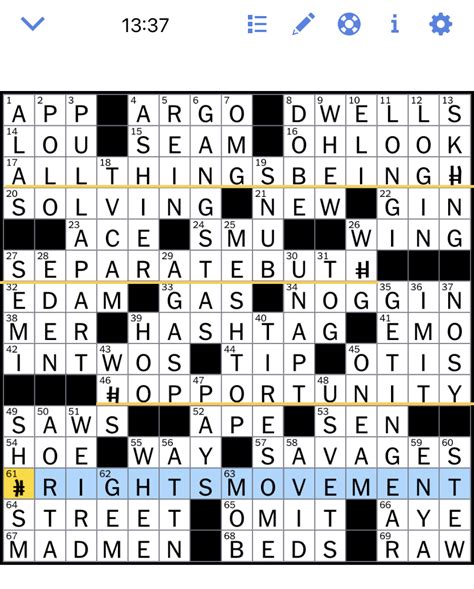 The New York Times Crossword Puzzle Solved Thursday S New York Times