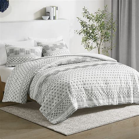 Cotton Farmhouse Comforter Set, Twin Size Bedding Sets, Dual-Sided ...