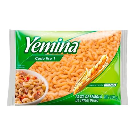 Sopa De Codo Liso Yemina No 1 220 G Walmart