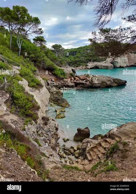 View Of Cala Mitjaneta Menorca Stock Photo Alamy