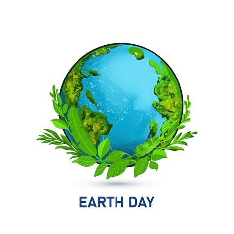 Free Vector Happy Earth Day Eco Friendly Concept Design