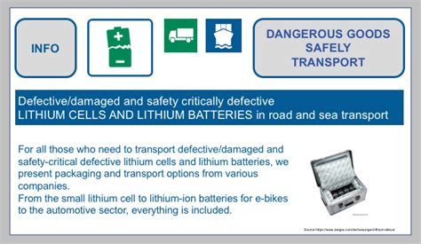 Dangerous Goods Safely Transport Defective Damaged And Safety Critical