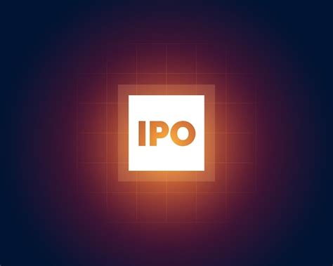 Free Vector Glowing Ipo Initial Public Offering Concept Background