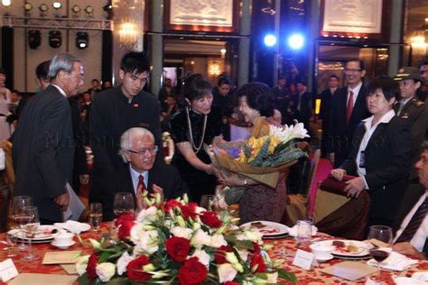 Mrs Mary Tan Wife Of President Tony Tan Is Presented With