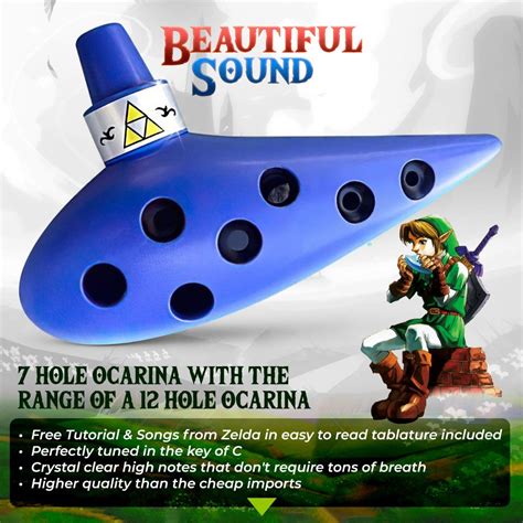 Songbird Ocarina of Time Replica - Ocarina Musical Instrument with ...