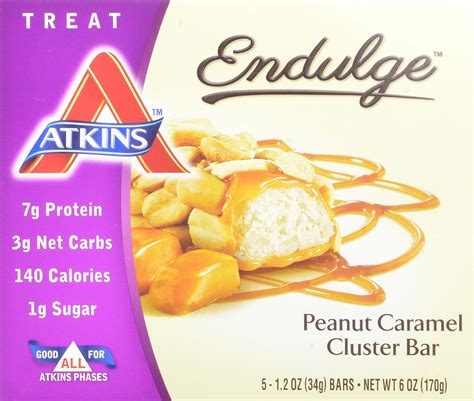 Atkins Endulge Treat Peanut Caramel Cluster Bar 5 Count Pack Of 5 Everything Else