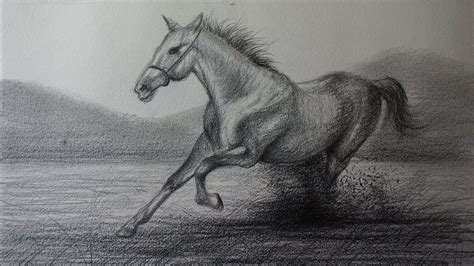 Cómo Dibujar Un Caballo Con Sólo Un Lápiz 2b Estilo Sketch Paso A