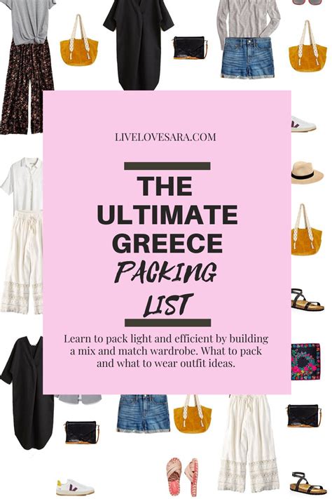 The Ultimate Greece Packing List In 2020 Packing Light Greece