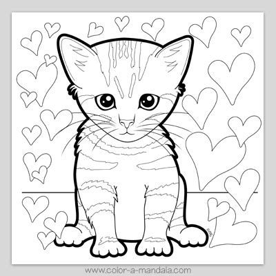 Printable Coloring Pages Of Kittens Adorable Fun For All Ages