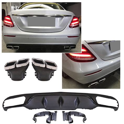 DIFFUSEUR EMBOUTS LOOK E63 AMG MERCEDES CLASSE E W213 BERLINE 16 20