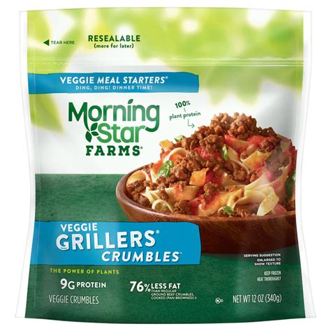 Save On Morningstar Farms Meal Starters Vegan Veggie Grillers Crumbles