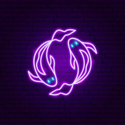 Premium Vector Pisces Zodiac Neon Sign