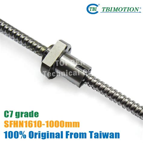 TBI 1610 Rolled Ball Screw 1610 1000mm With SFS1610 Ballnut For High