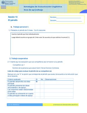 Manual PARA Evaluación DE LA Comunicación Y DEL Lenguaje ECOL Título