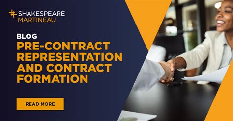 Pre Contract Representation And Contract Formation Shakespeare Martineau