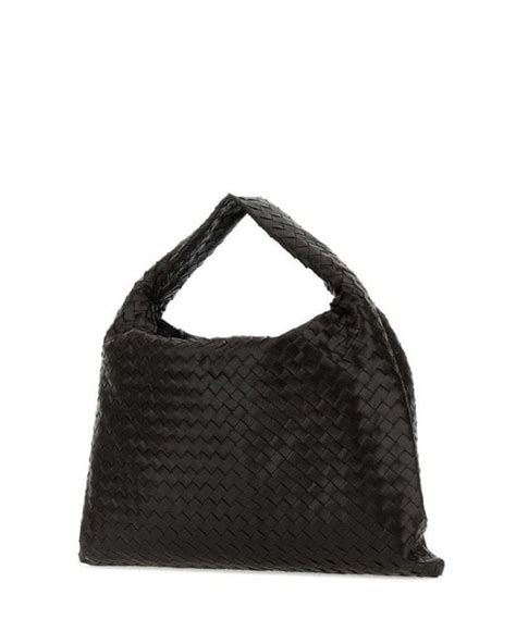 Bottega Veneta Hop Large Intrecciato Leather Shoulder Bag In Black Lyst