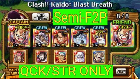 60 Stamina Raid Boss Kaido Invasion Kaido Semi F2P Team Optc