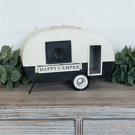 Happy Camper Retro Birdhouse Antique Farmhouse