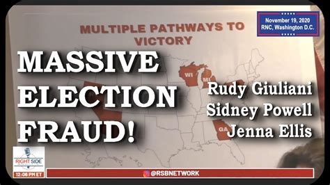 Massive Election Fraud Rudy Giuliani Sidney Powell Jenna Ellis 1119