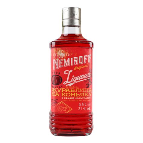 Настоянка Nemiroff Клюква на коньяку Nemiroff 21% 0.5л Nemiroff ...