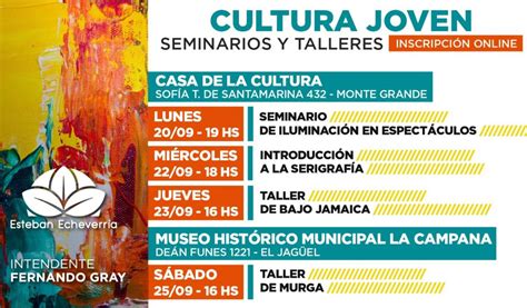 Seminarios Y Talleres Gratuitos Para JÓvenes Esteban Echeverría