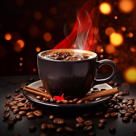 Premium AI Image HyperRealistic Ultra 4D Image Of A Cup Of Hot Beverage